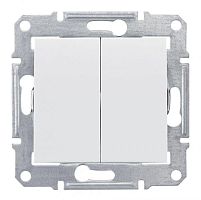 Выключатель 2-кл. СП Sedna 10А IP44 (сх. 5) 250В механизм бел. SchE SDN0300421