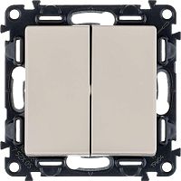 Выключатель 2-кл. СП Valena Life 10А IP20 250В с лиц. панелью безвинт. зажимы механизм сл. кость Leg 752505