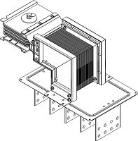 Секция фланцевая лев. Тип1 1250А Al 3L+N+PER НК IP55 тран. IEK LB-1250A4-25-F-FL1