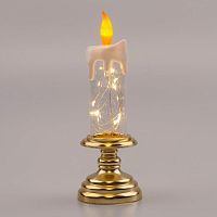 Светильник декоративный новогодний "Свеча" EGNDS-03 тепл. бел. 10 LED h=20см 2хААА IP20 Эра Б0051934