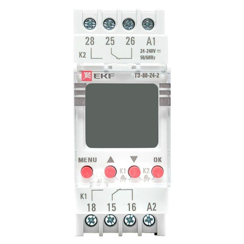 Таймер электронный двухканальный ТЭ-80 24-230В EKF te-80-24-2 фото 8