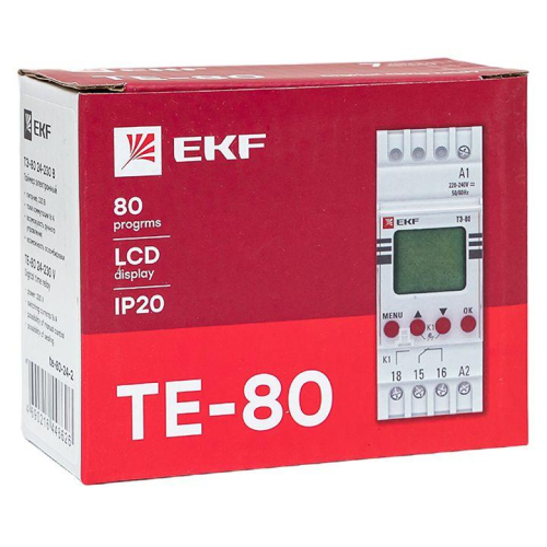 Таймер электронный двухканальный ТЭ-80 24-230В EKF te-80-24-2 фото 11