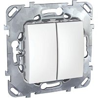 Выключатель 2-кл. СП Unica 10А IP20 (сх. 5) механизм бел. SchE MGU5.211.18ZD