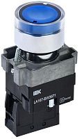 Кнопка LA167-BW3671 d22мм RC 1НО с подсветкой син. IEK BBT20-BW3671-1-12-67-K07