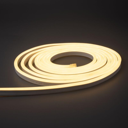 Шнур светодиодный гибкий неон LED SMD 8х16мм 120LED/м односторонний тепл. бел. 5м Neon-Night 131-006 фото 11