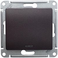 Механизм переключателя проходного 1-кл. СП Glossa 10А IP20 (сх. 6а) 10AX с подсветкой шоколад. SchE GSL000863