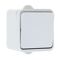 Выключатель 1-кл. ОП Прага 10А IP44 бел. EKF EKV10-021-10-44
