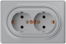 Розетка 2-м СП Florence 16А IP20 с заземл. винт. клеммы сер. 1E10401302 OneKeyElectro 2172836
