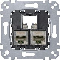 Розетка компьютерная 2-м СП Merten Actassi RJ45 кат.6A STP механизм SchE MTN4576-0022