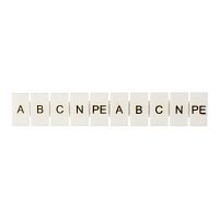 Маркеры для UT/ST/Push-in 2.5 с символами "A. B. C. N. PE" (уп.100шт) EKF zb-st-2.5-A-PE