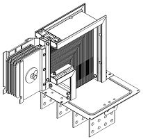 Секция фланцевая вверх Тип2 2500А Al 3L+N+PER НК IP55 тран. IEK LB-2500A4-25-F-FU2