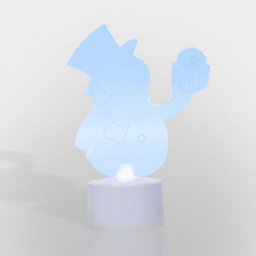 Фигура светодиодная "Снеговик с подарком 2D" 1LED RGB 1.5Вт IP20 на подставке элементы питания 3хAG13(LR44) (в компл.) Neon-Night 501-054 фото 6