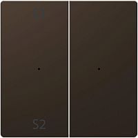 Клавиша двойная Merten D-Life PlusLink с S1/S2 пусто SD мокко SchE MTN5226-6052