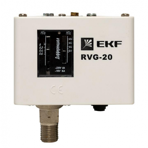 Реле избыточного давления RVG-20-0.6 (0.6МПа) EKF RVG-20-0.6 фото 2