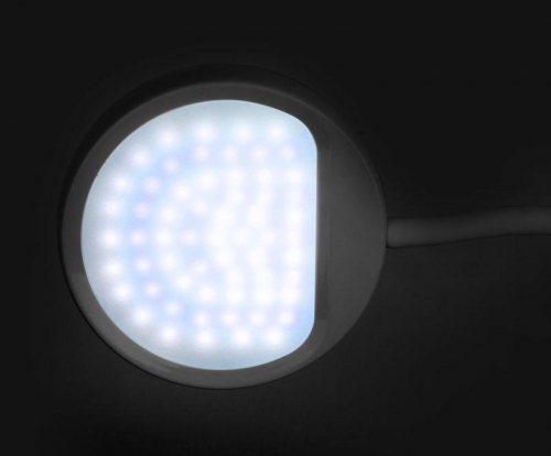 Светильник настольный KD-828 C01 LED 6.5Вт 230В 360лм сенс.рег.ярк .CCT RGB-ночник "Звездн. небо" бел. Camelion 13006 фото 2