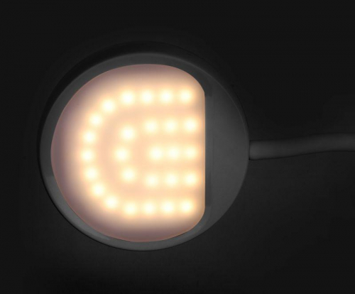 Светильник настольный KD-828 C01 LED 6.5Вт 230В 360лм сенс.рег.ярк .CCT RGB-ночник "Звездн. небо" бел. Camelion 13006 фото 4