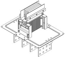Секция фланцевая Тип1 630А Al 3L+N+PER IP55 тран. IEK LB-0630A4-35-F-F1