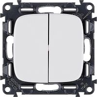 Выключатель 2-кл. СП Valena Allure 10А IP20 250В с лиц. панелью безвинт. зажимы механизм бел. Leg 752705
