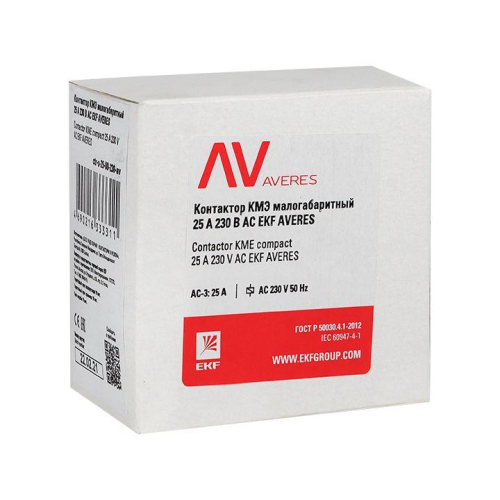 Контактор КМЭ 30А кат. 400В AC AVERES EKF ctr-s-30-00-400-av фото 4