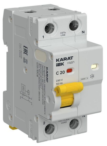 Устройство защиты от дугового пробоя (УЗДП) 1P+N C 20A KARAT IEK KA-DP11-1-020-C
